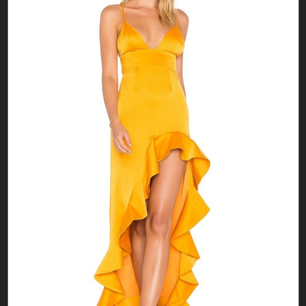 Lovers and Friends Ruffle Yellow Dress
